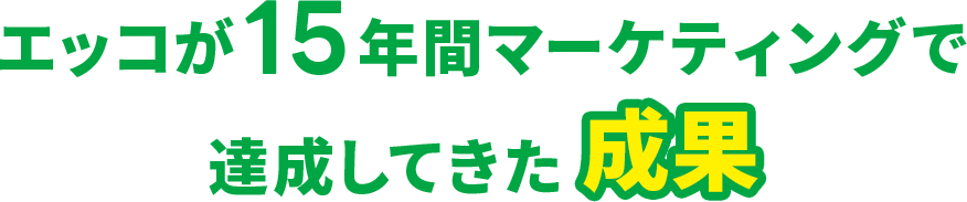 エッコが15年間マーケティングで達成してきた成果