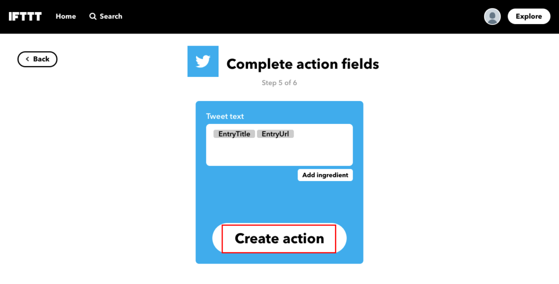 create action