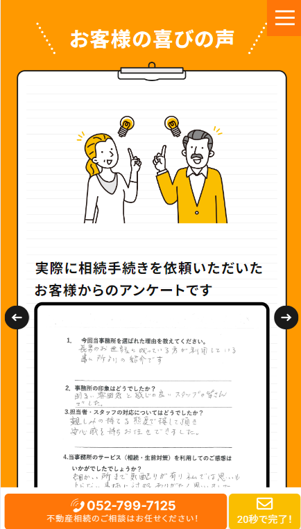 SP表示のスクリーンショットイメージ
